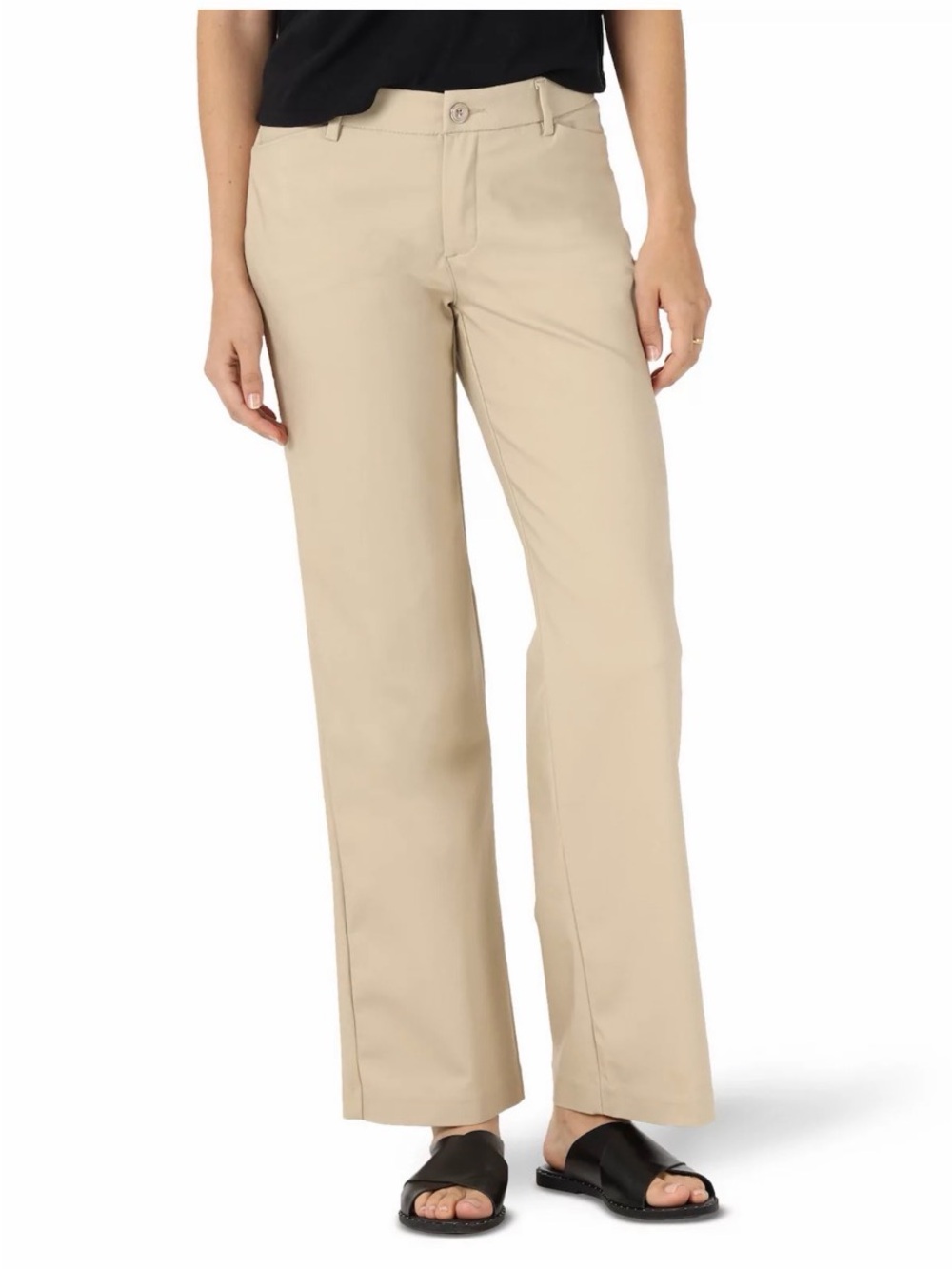 Lee Mid Rise Flex Motion Trousers in Khaki